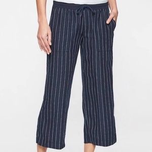 Athleta Bali Striped Linen Ankle Pants